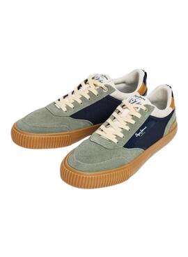 Chaussures Pepe Jeans Nolan Street vertes pour homme