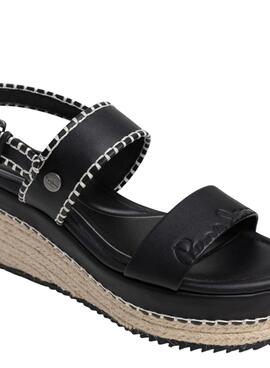 Sandales Pepe Jeans Billie noires pour femme