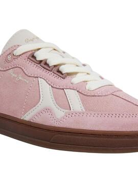 Chaussures Pepe Jeans Ball en cuir rose pour femme