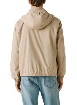 Veste coupe-vent Pepe Jeans Sebulon beige pour homme