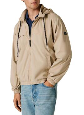 Veste coupe-vent Pepe Jeans Sebulon beige pour homme