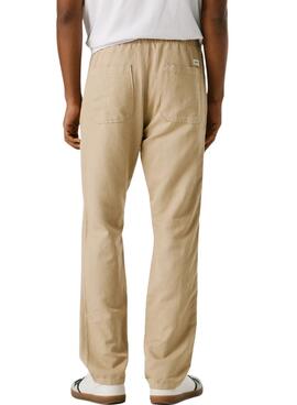 Pantalon chino Pepe Jeans Pull On Comfort beige pour homme