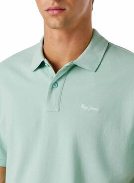 Polo Pepe Jeans Oscar turquoise bleu pour hommes