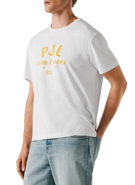 T-shirt Pepe Jeans Gunner blanc pour homme