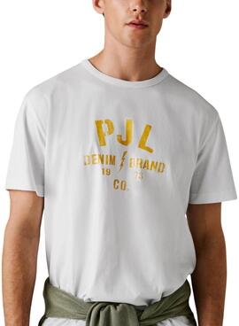 T-shirt Pepe Jeans Gunner blanc pour homme