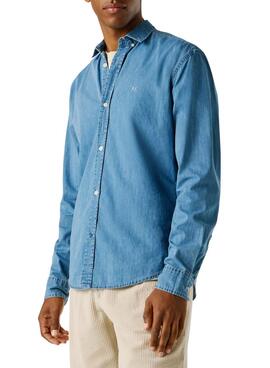 Chemise en jean Pepe Jeans Classic slim bleue pour homme