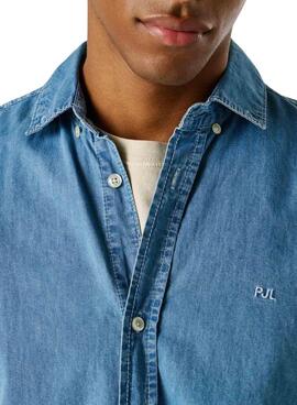Chemise en jean Pepe Jeans Classic slim bleue pour homme
