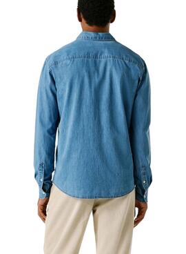 Chemise en jean Pepe Jeans Classic slim bleue pour homme