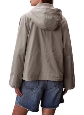 Parka Calvin Klein Jeans Tech verte pour femme