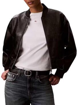 Maillot Calvin Klein Jeans Label blanc pour femme.