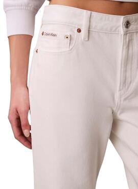 Jean Calvin Klein Jeans des années 90 blanc pour femme