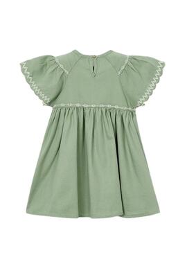 Robe plissée verte pour fille de la marque Mayoral