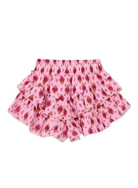 Jupe-culotte rose Mayoral avec volants pour fille