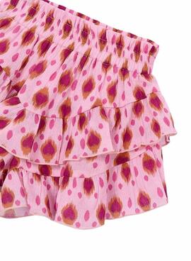 Jupe-culotte rose Mayoral avec volants pour fille