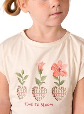 Ensemble de fleurs orange imprimées pour fille