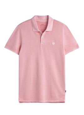 Polo Ecoalf Tedan rose pour homme