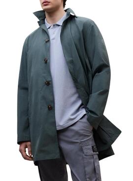 Manteau Ecoalf Packable Vestal vert pour homme.