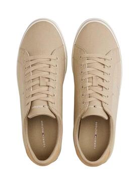 Chaussures Tommy Jeans Vulc en toile camel pour homme