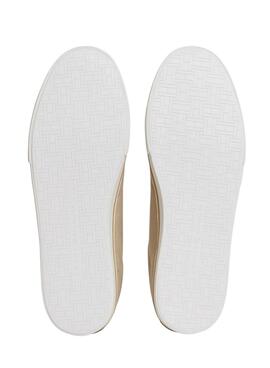 Chaussures Tommy Jeans Vulc en toile camel pour homme