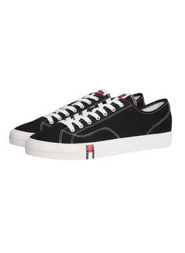 Chaussures Tommy Jeans Archive en toile noire pour homme