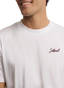 T-shirt Silbon Saint Tropez blanc pour homme