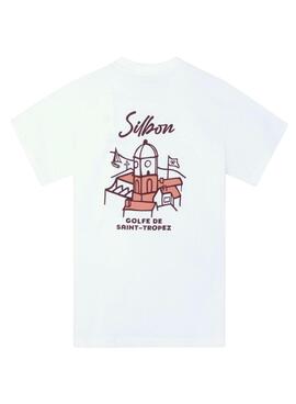 T-shirt Silbon Saint Tropez blanc pour homme
