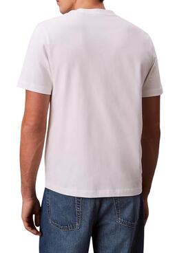 T-shirt Calvin Klein Jeans March blanc pour homme