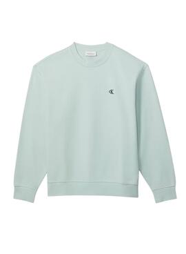 Sweat à capuche Calvin Klein Jeans turquoise pour homme