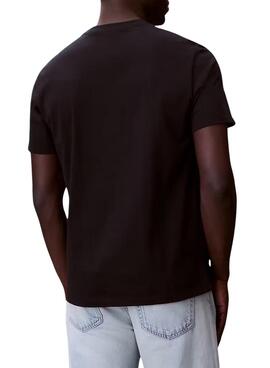 T-shirt Calvin Klein Jeans Monologue Micro noire pour homme