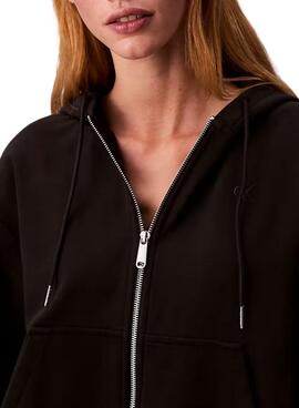 Sweat à capuche Calvin Klein Jeans Archive Logo noir pour femme