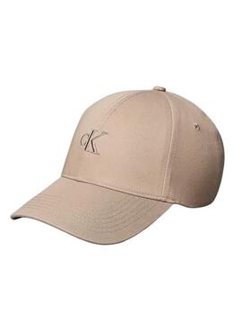 Casquette Calvin Klein Jeans Monogramme brodé beige pour femme