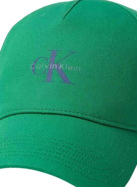 Casquette Calvin Klein Jeans imprimée vert pour homme