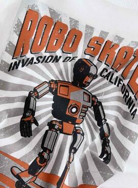 Maillot Name It robot skater blanc pour garçon