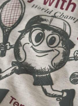 Sweat à capuche Name It beige pour garçon