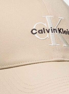 Casquette Calvin Klein Jeans Monologue brodée beige pour homme