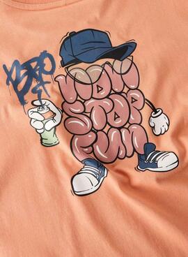 T-shirt Name It Player orange pour garçon