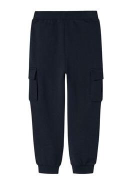 Pantalon cargo bleu marine pour garçon Name It