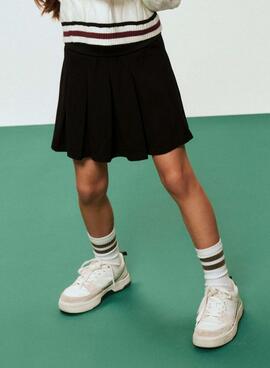 Jupe noire à volants Name It avec taille élastique pour fille.