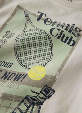 T-shirt Name It tennis beige pour enfant