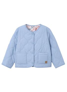 Veste réversible matelassée bleue Mayoral pour fille