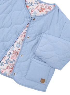 Veste réversible matelassée bleue Mayoral pour fille