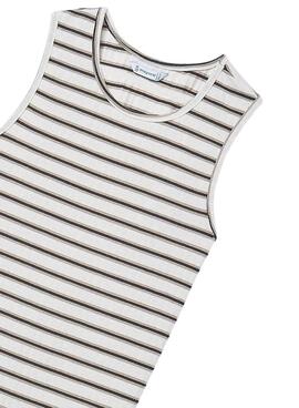 Robe à rayures midi noir et cardinale