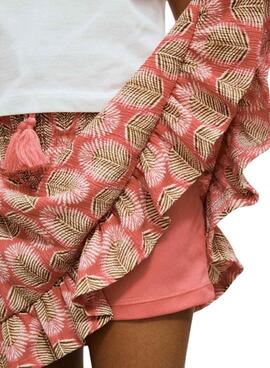 Jupe imprimée corail Mayoral pour fille.