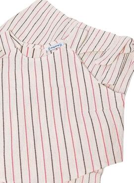 Ensemble Mayoral rayé rose pour fille