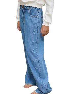 Jean bleu étoiles pour fille de la marque Mayoral