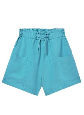 Pantalon fluide Mayoral turquoise pour fille