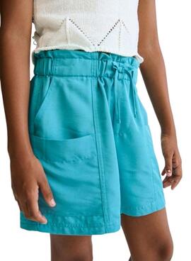 Pantalon fluide Mayoral turquoise pour fille