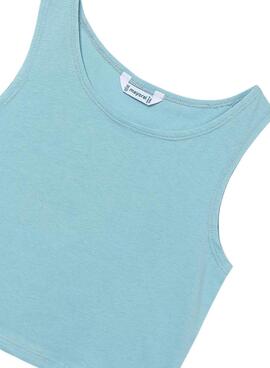 Maillot Mayoral tricot fin bleu ciel pour fille