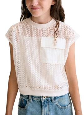 Haut maioral brut découpé pour fille
