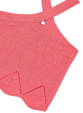 Haut croisé en tricot corail pour fille